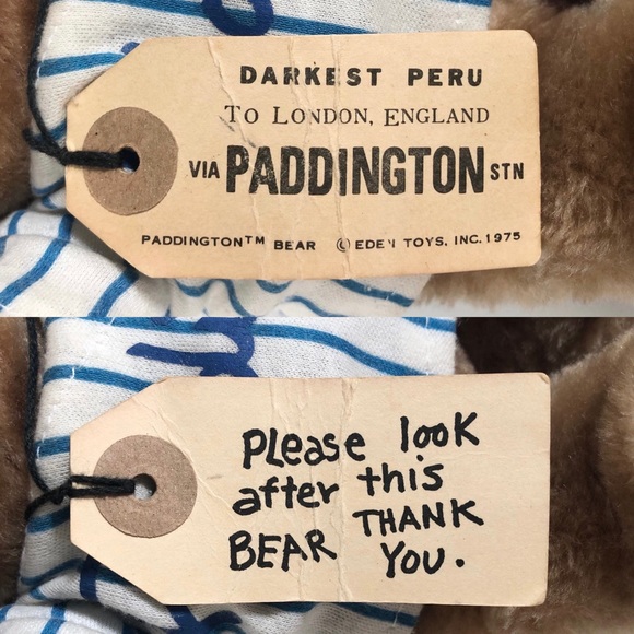 Vintage Eden Toys Paddington Bear Baseball Mitt 1975, 1981 Plush Teddy B… - Picture 6 of 10